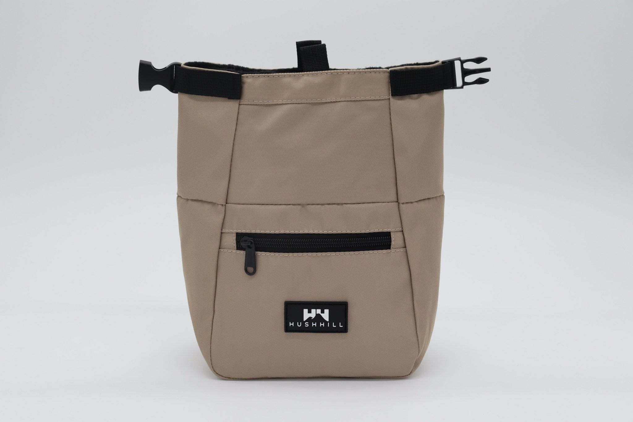 Stoke Boulder chalk bag tan magnetic closure rock climbing bouldering HUSHHILL