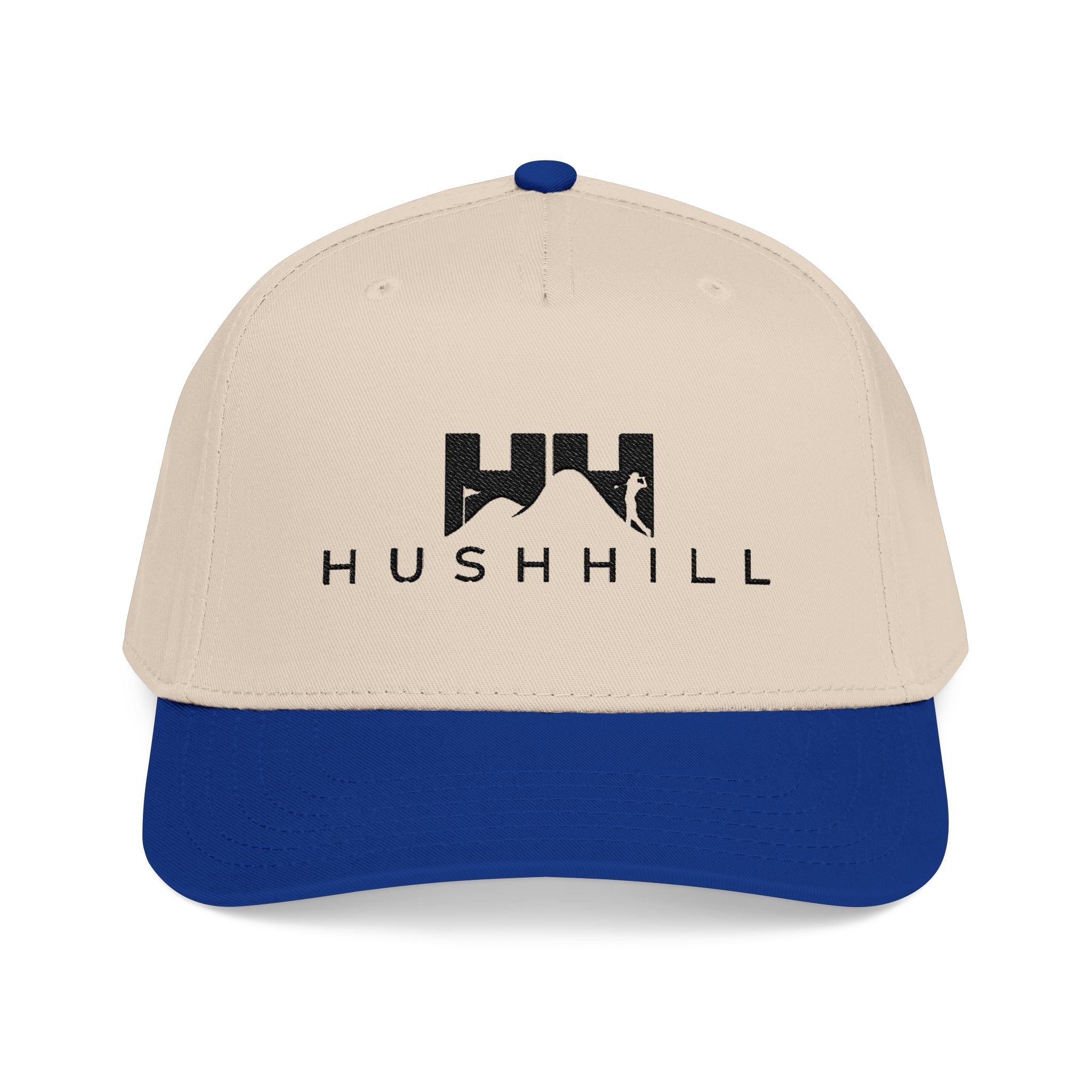 HUSHHILL mid profile baseball cap golf hat black