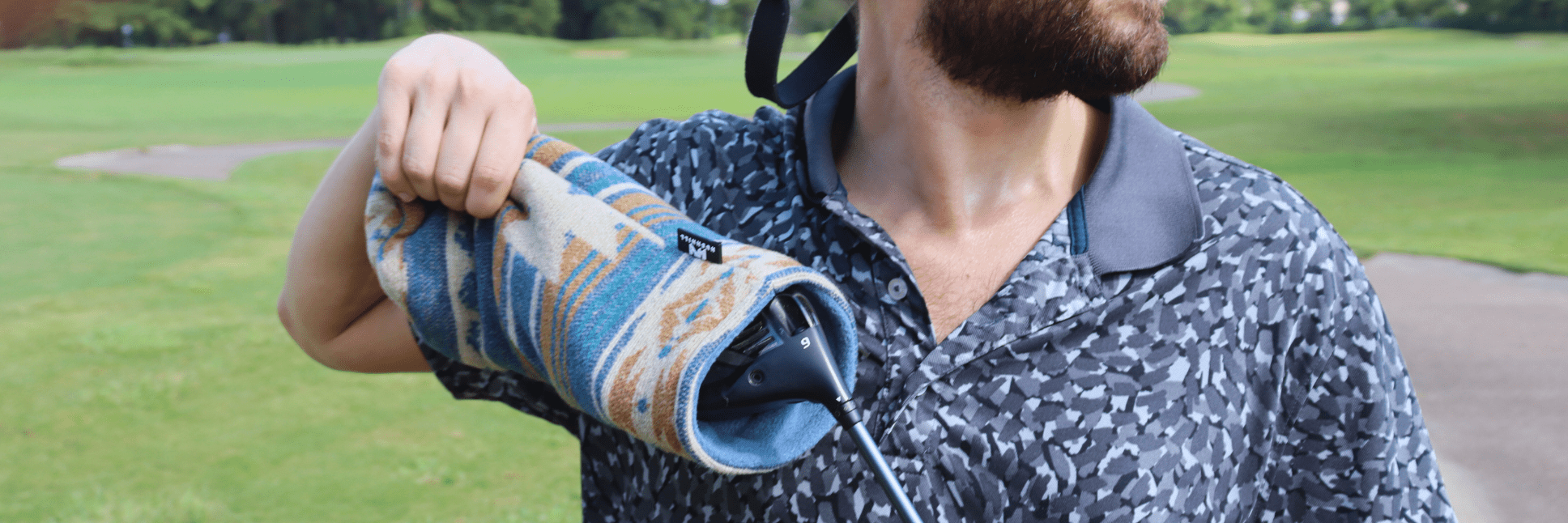 Mesa Sunrise golf headcover detail southwestern pattern HUSHHILL